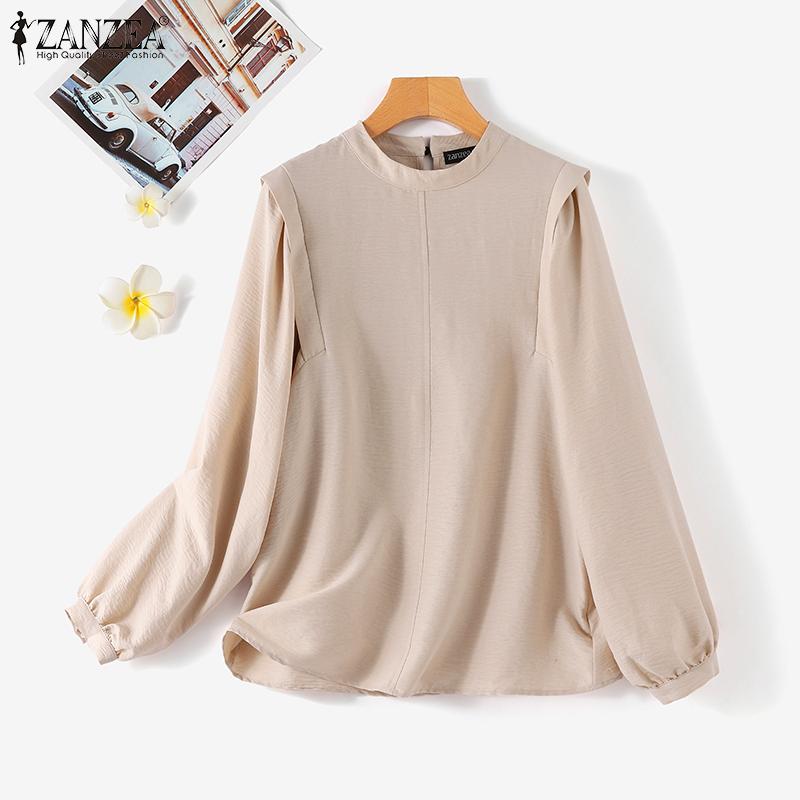ZANZEA Женская повседневная свободная блузка с круглым вырезом и длинными рукавами
ZANZEA Женская повседневная свободная блузка с круглым вырезом и длинными рукавами