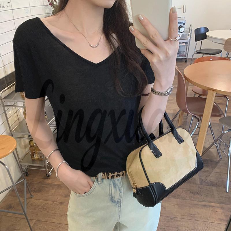 Pure Desire Loose V-neck Skin-friendly Short-sleeve T-shirt - 2026 Summer Women s European Style Slimming Top Medium
Pure Desire Loose V-neck Skin-friendly Short-sleeve T-shirt - 2026 Summer Women s European Style Slimming Top Medium