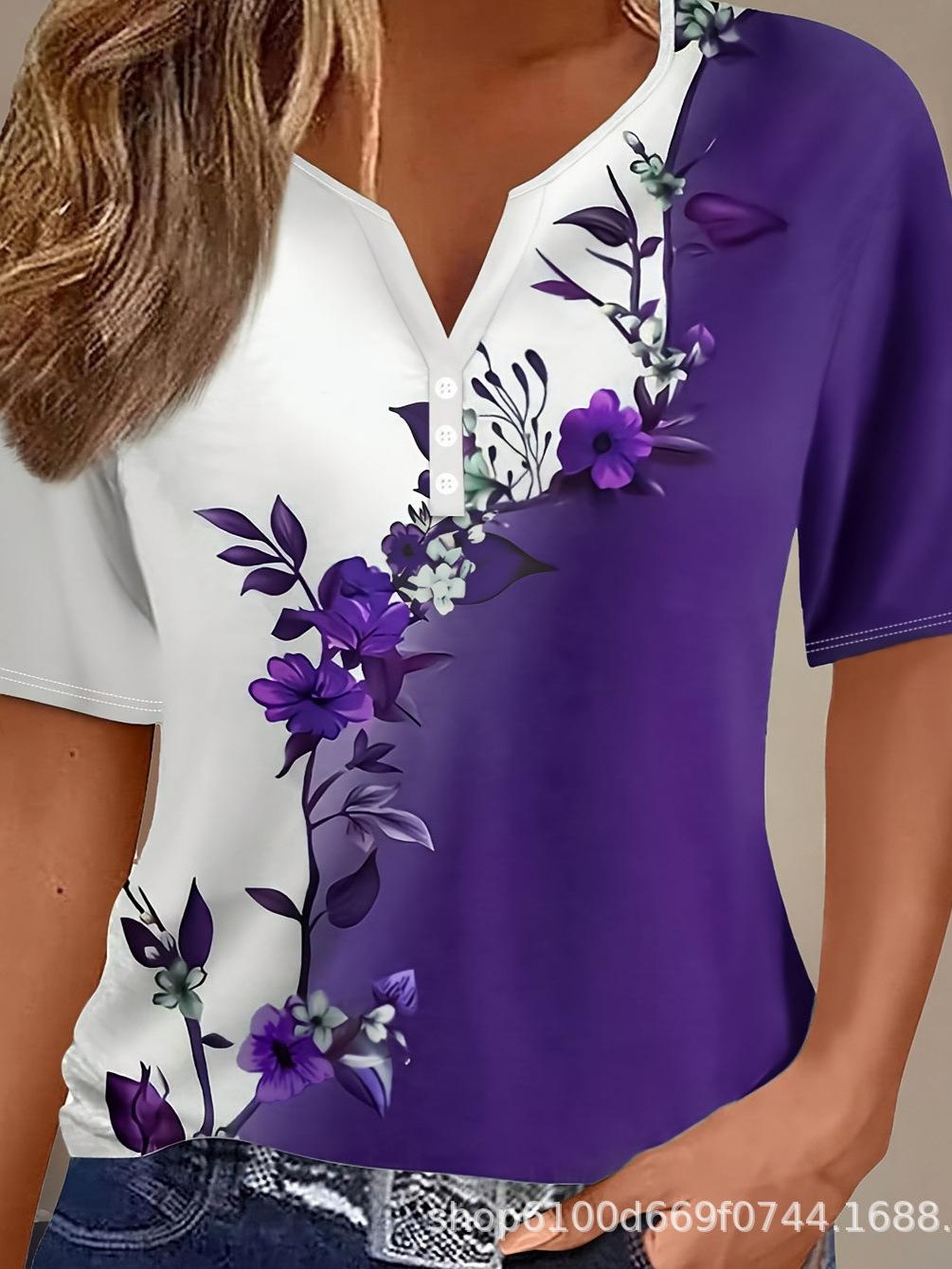Women s Floral Print Short-Sleeve T-shirt XXL фиолетовый
Women s Floral Print Short-Sleeve T-shirt XXL фиолетовый