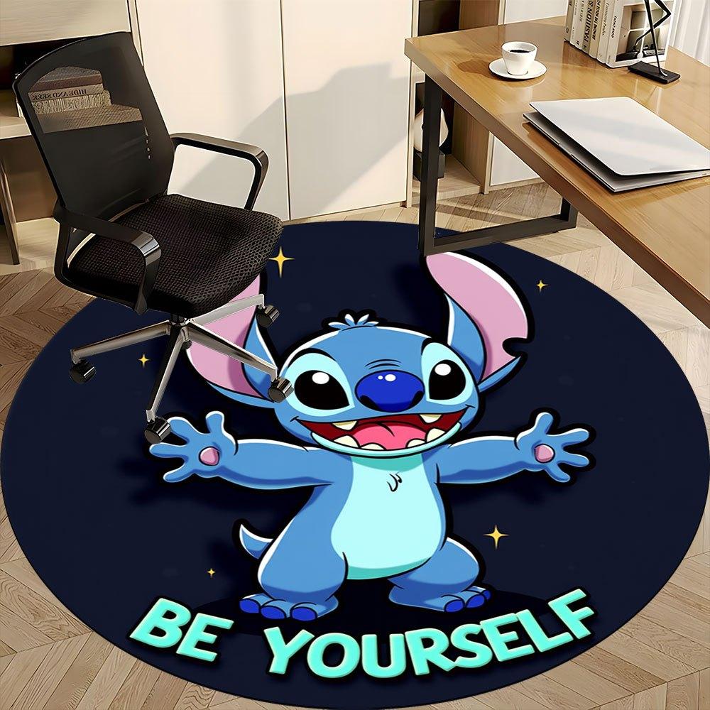 1pc Be Yourself - Cute Stitch Design Round Rug | Office Carpet, Under Chair Mat, Non-Slip, Cartoon Decor for Home, Living Room, Bedroom, Home Room, Un 80cm by 80cm
1pc Be Yourself - Cute Stitch Design Round Rug | Office Carpet, Under Chair Mat, Non-Slip, Cartoon Decor for Home, Living Room, Bedroom, Home Room, Un 80cm by 80cm