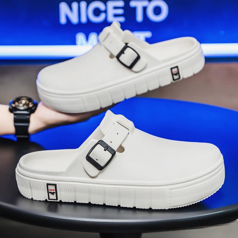 Летние мужские шлепанцы на платформе из ЭВА, домашние, с закрытым носком, массажные, бесшумные, слайды, уличные, пляжные, легкие, противоскользящие сандалии для женщин, сандалии 38-39 белый
Летние мужские шлепанцы на платформе из ЭВА, домашние, с закрытым носком, массажные, бесшумные, слайды, уличные, пляжные, легкие, противоскользящие сандалии для женщин, сандалии 38-39 белый