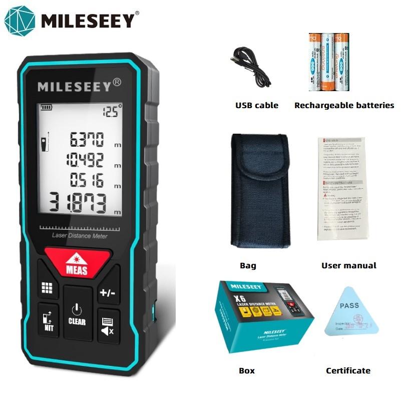 Mileseey X6 Rechargeable Laser Distance Meter, Rangefinder Trena Tape Range Finder Build Measure Device Tool for Construction 40m
Mileseey X6 Rechargeable Laser Distance Meter, Rangefinder Trena Tape Range Finder Build Measure Device Tool for Construction 40m