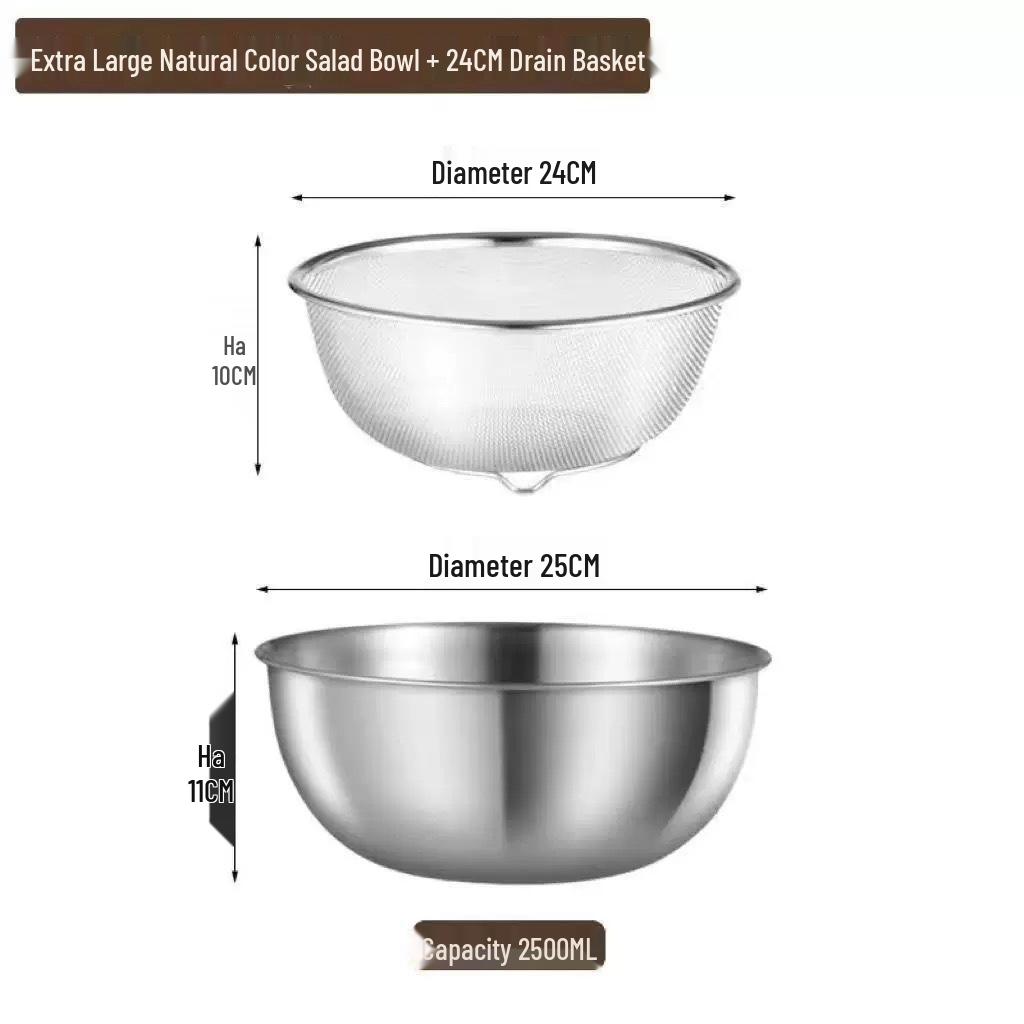 Stainless Steel Colander: Multi-Use Draining Basket for Vegetables, Rice, and Fruits
Stainless Steel Colander: Multi-Use Draining Basket for Vegetables, Rice, and Fruits