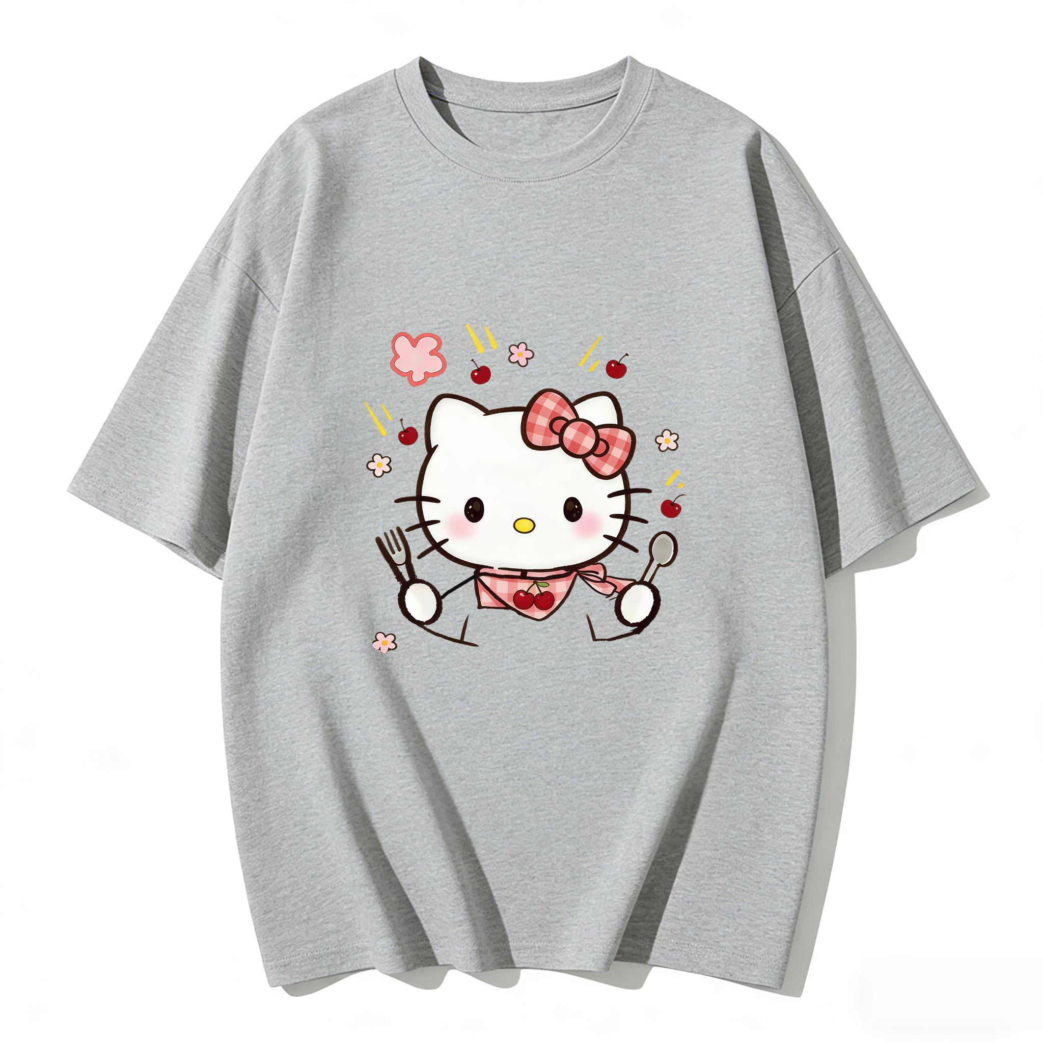 2026 Hello Kitty Cartoon Printed Short Sleeve Summer Cotton Tshirt Flower Womens Family Matching Outfits Tops Tee Highquality S
2026 Hello Kitty Cartoon Printed Short Sleeve Summer Cotton Tshirt Flower Womens Family Matching Outfits Tops Tee Highquality S