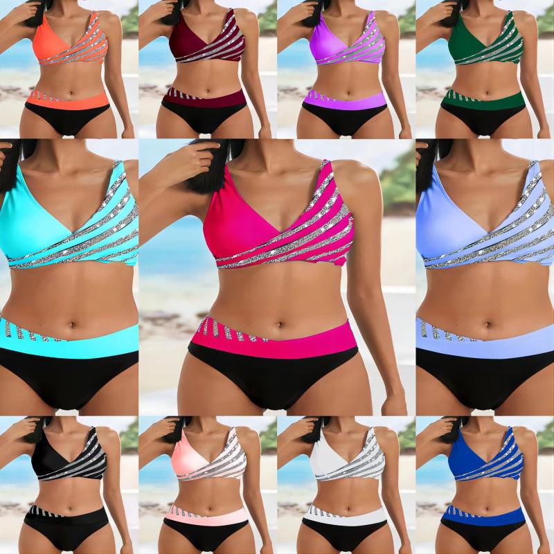 2025 Color Block High Waist Plus Size Bikini - Sexy Split Design for Women Medium небо синє кольору
2025 Color Block High Waist Plus Size Bikini - Sexy Split Design for Women Medium небо синє кольору