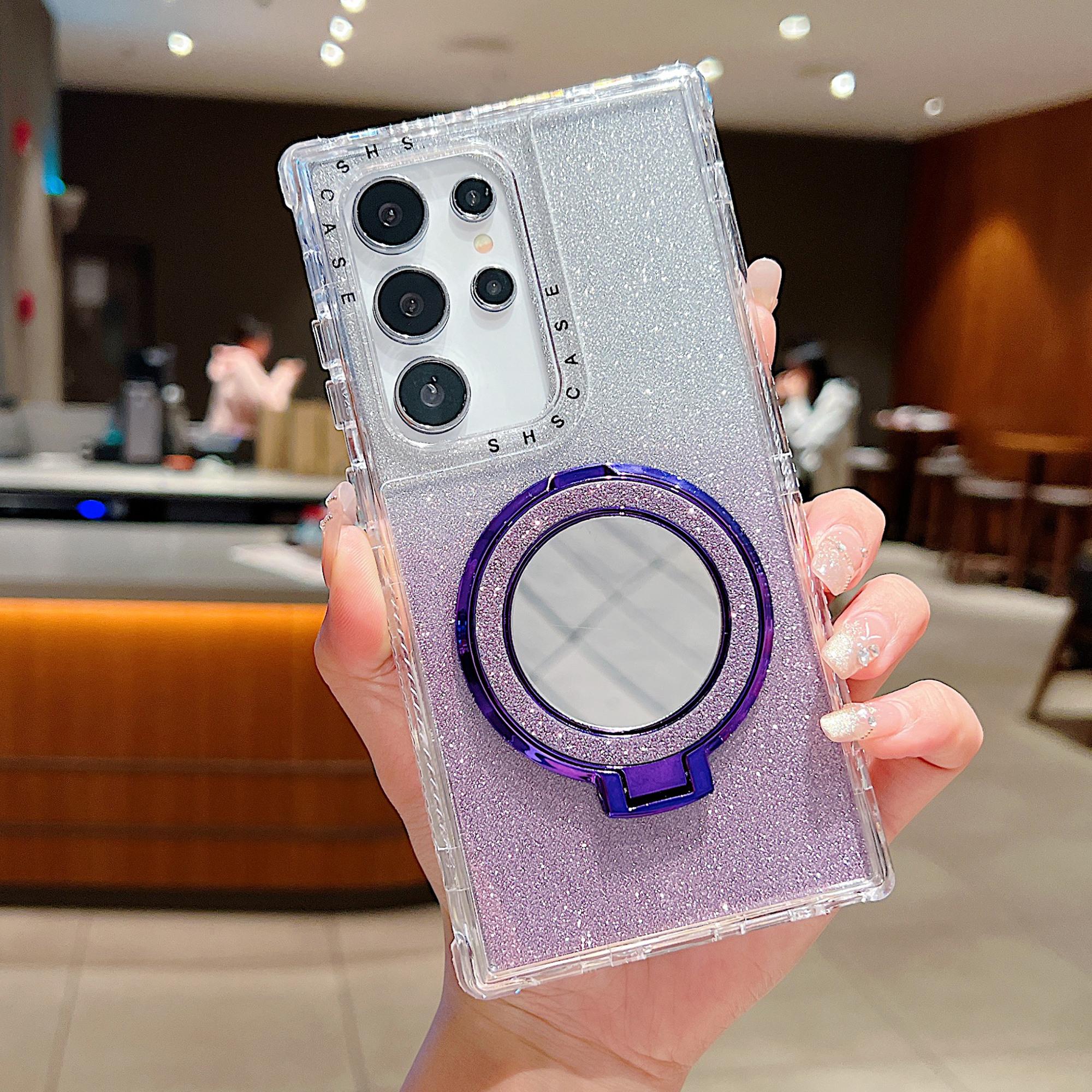 For Samsung Galaxy S25 Ultra Case Magnetic Kickstand TPU+PC Glitter Phone Cover with Mirror Purple
For Samsung Galaxy S25 Ultra Case Magnetic Kickstand TPU+PC Glitter Phone Cover with Mirror Purple