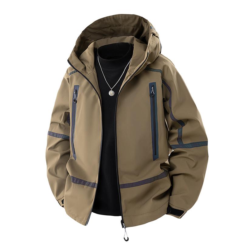 Unisex Reflective Hiking Jacket Waterproof Windbreaker Men Outdoor Camping Trekking Fishing Jacket Windproof Coats Women 3XL(90-105kg) коричневий
Unisex Reflective Hiking Jacket Waterproof Windbreaker Men Outdoor Camping Trekking Fishing Jacket Windproof Coats Women 3XL(90-105kg) коричневий