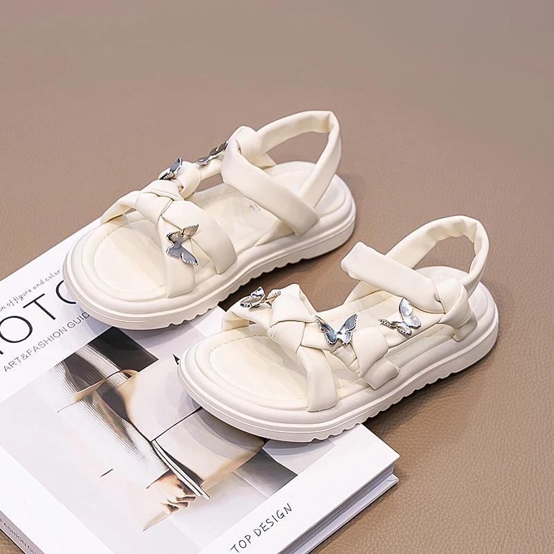 Girls Butterfly Beach Shoes Princess Sweet Children New Trendy Chic Summer Sandals Soft Beige Black with Metal Butterfly Cute 28 бежевый
Girls Butterfly Beach Shoes Princess Sweet Children New Trendy Chic Summer Sandals Soft Beige Black with Metal Butterfly Cute 28 бежевый