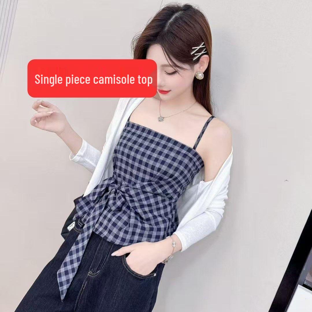 2026 Autumn Plaid Two-Piece Set: French-Style Camisole with Outer Wrap M for 80-100 jin
2026 Autumn Plaid Two-Piece Set: French-Style Camisole with Outer Wrap M for 80-100 jin