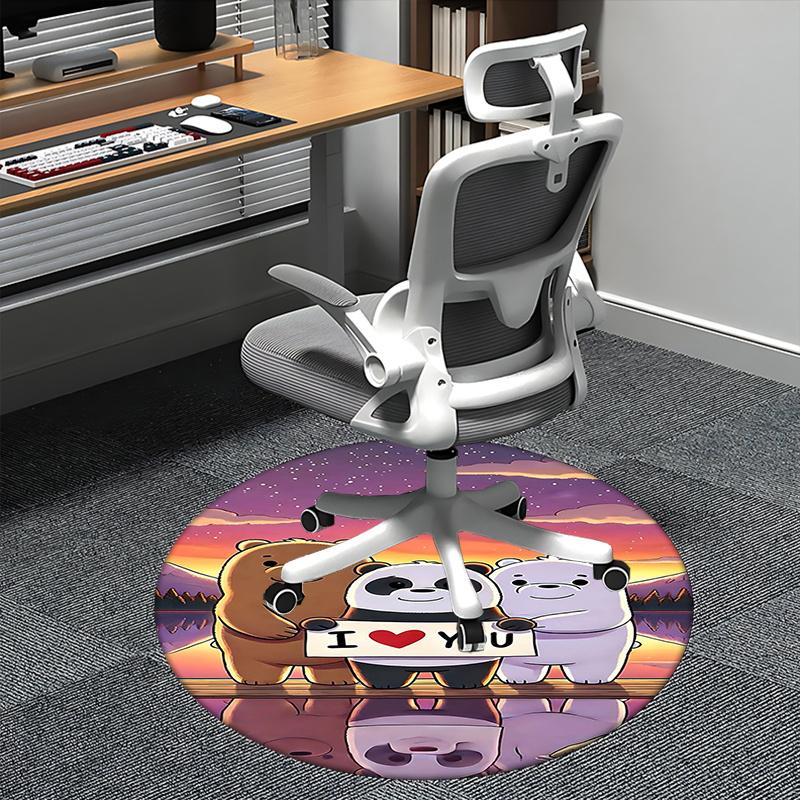 I Love You Sign,Cute Bear Trio Chair mat Round Rug Office carpet, Machine Washable, Non slip, Suitable for Living Rooms, Bedrooms 80cm
I Love You Sign,Cute Bear Trio Chair mat Round Rug Office carpet, Machine Washable, Non slip, Suitable for Living Rooms, Bedrooms 80cm
