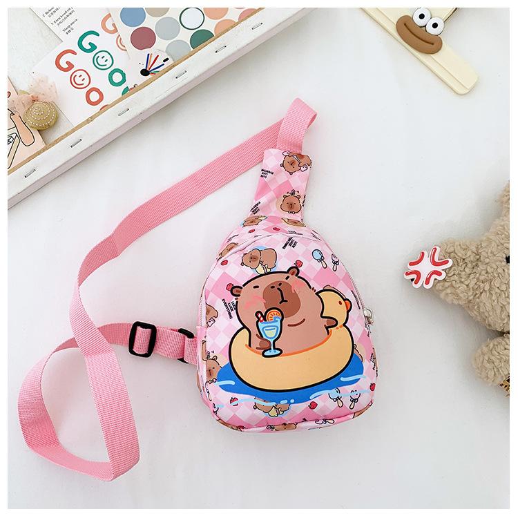 School bag Children s cute cartoon lightweight mini girl change bag Kapibara new model рожевий
School bag Children s cute cartoon lightweight mini girl change bag Kapibara new model рожевий