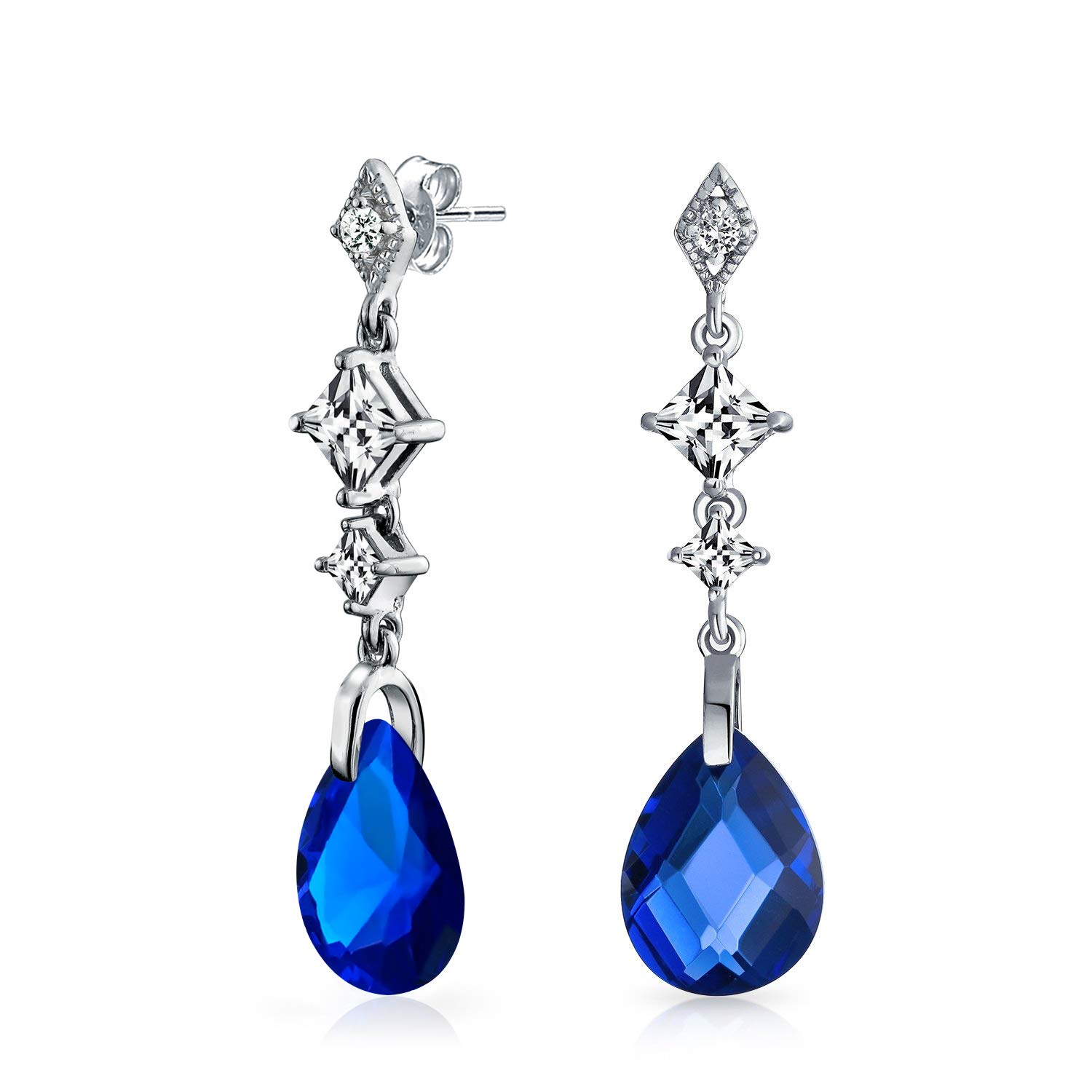 Серьги-люстры Royal Blue Briolette в форме капли и груши с кубическим цирконием CZ для женщин из стерлингового серебра
Серьги-люстры Royal Blue Briolette в форме капли и груши с кубическим цирконием CZ для женщин из стерлингового серебра