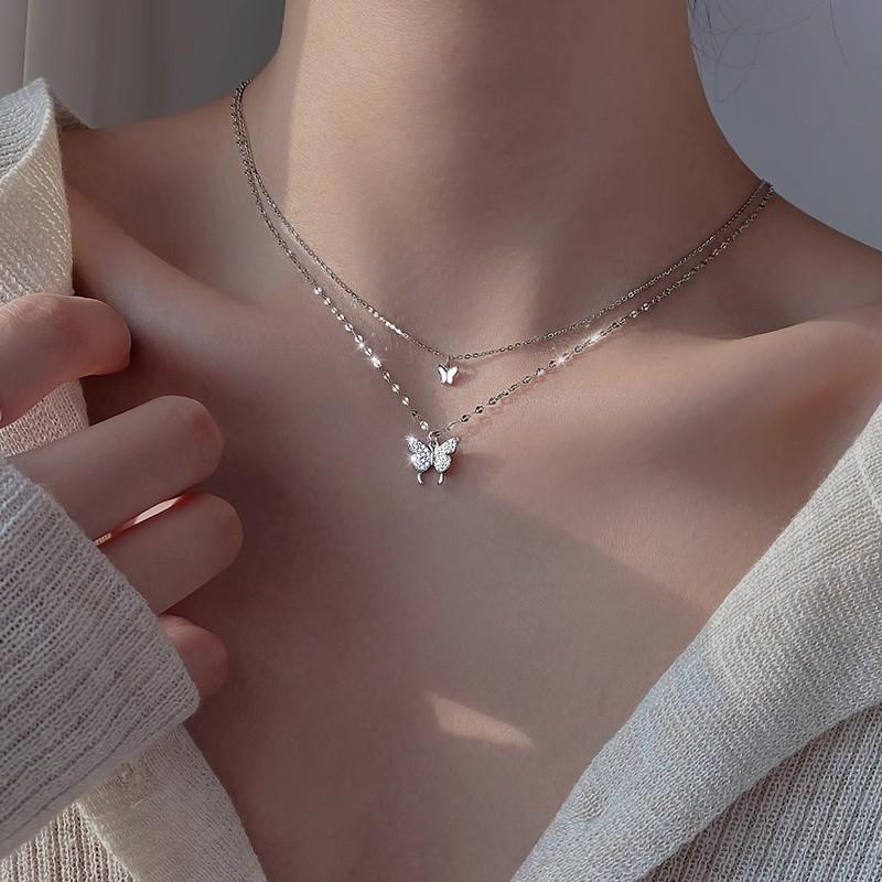 Butterfly necklace women s double-layer collarbone chain necklace women s jewelry gift
Butterfly necklace women s double-layer collarbone chain necklace women s jewelry gift