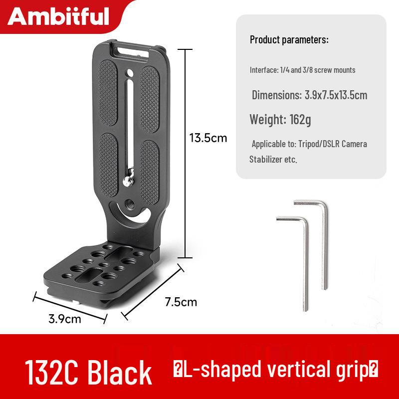 L-Shaped Quick Release Tripod Head Stabilizer & Vertical Mount for DSLR/Mirrorless
L-Shaped Quick Release Tripod Head Stabilizer & Vertical Mount for DSLR/Mirrorless