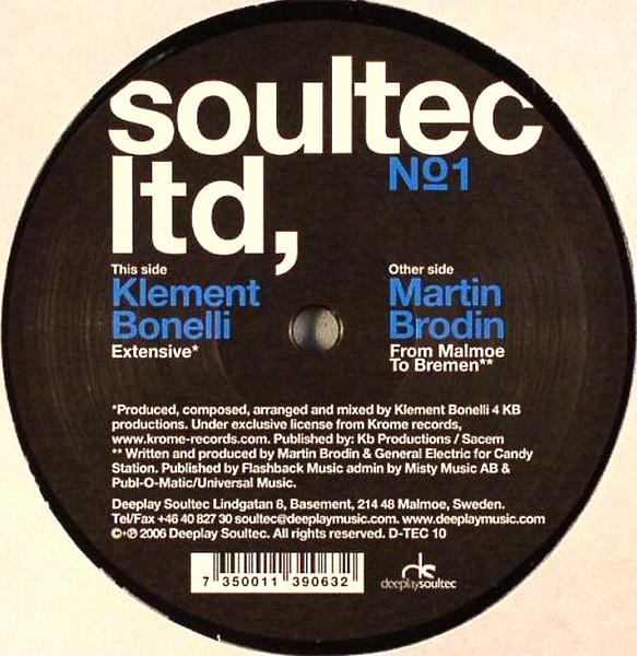 12-дюймовая пластинка KLEMENT BONELLI / MARTIN BRODIN - Soultec Ltd, Нет. 1 DTEC10 DEEPLAY SOULTEC 2006 Швеция Танцевальная и Электронная Б/У
12-дюймовая пластинка KLEMENT BONELLI / MARTIN BRODIN - Soultec Ltd, Нет. 1 DTEC10 DEEPLAY SOULTEC 2006 Швеция Танцевальная и Электронная Б/У