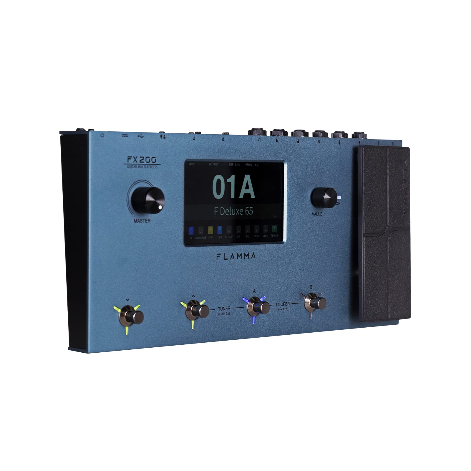 FLAMMA FX200 Multi Effects Guitar Pedal 5 Inch LCD Touch Screen Programmable MIDI Ports Rich Support Module Order Change USB Audio Recording 58
FLAMMA FX200 Multi Effects Guitar Pedal 5 Inch LCD Touch Screen Programmable MIDI Ports Rich Support Module Order Change USB Audio Recording 58