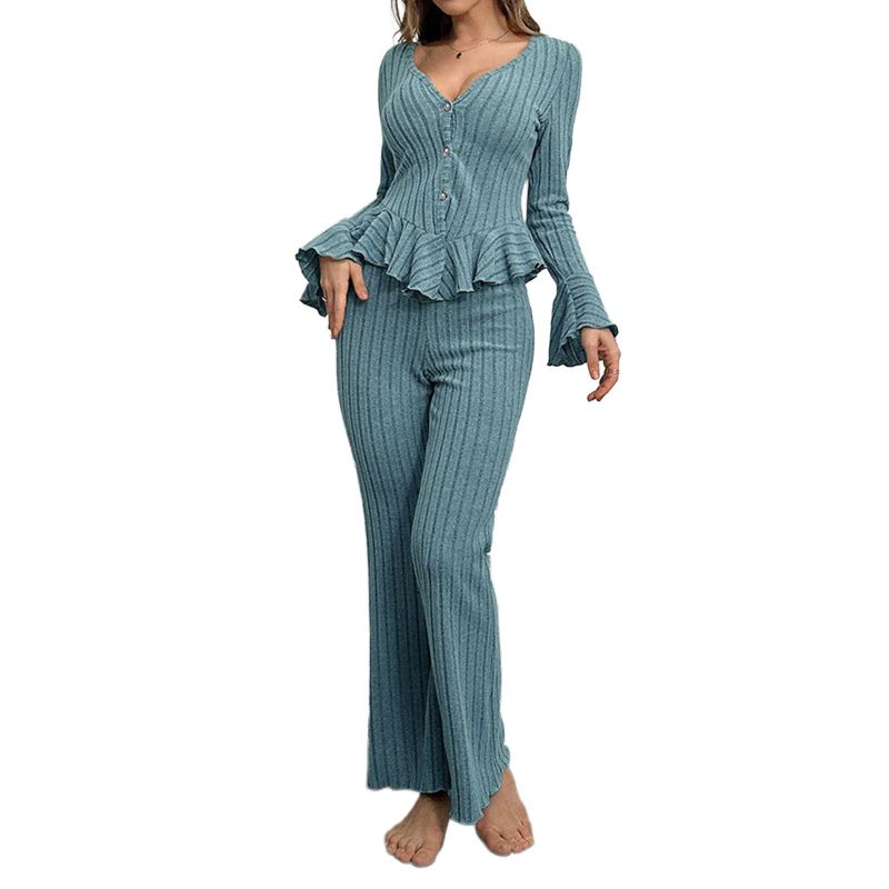 Women s Fall/Winter Long-Sleeve Top and Long Pants Daily Homewear Set M
Women s Fall/Winter Long-Sleeve Top and Long Pants Daily Homewear Set M
