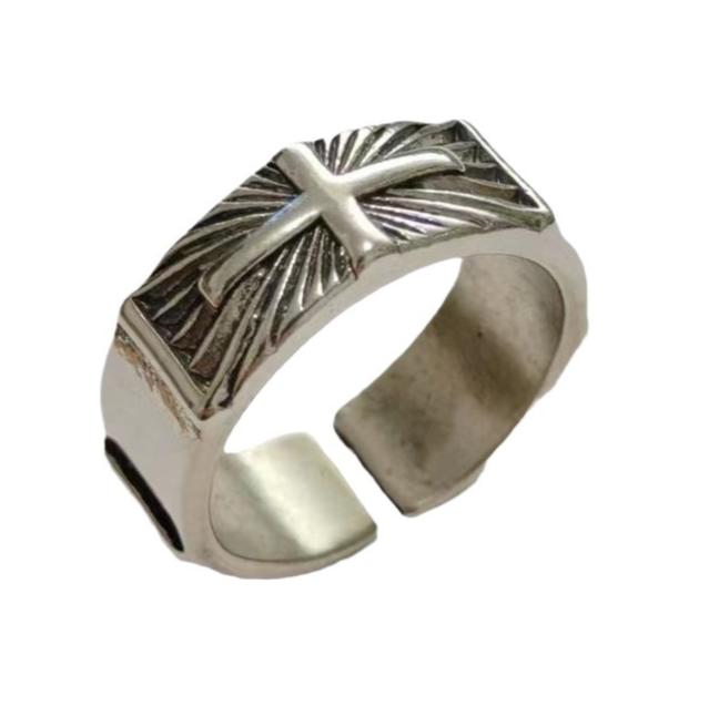 Vintage Alloy Cross Open Ring for Men Women Adjustable Sunburst Engraved Christian Religious Statement Zircon for Daily Wear adjustable
Vintage Alloy Cross Open Ring for Men Women Adjustable Sunburst Engraved Christian Religious Statement Zircon for Daily Wear adjustable
