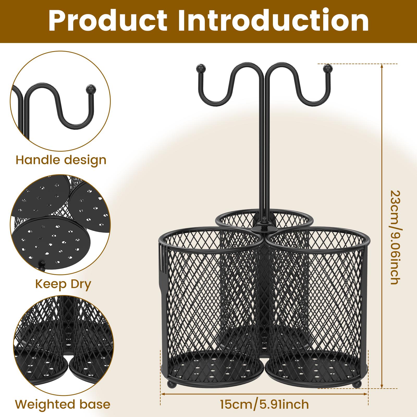 Utensil Caddy Silverware Cutlery Holder Kitchen Countertop Flatware Organizer Metal Utensil Holder Rack Drying Rack For Home
Utensil Caddy Silverware Cutlery Holder Kitchen Countertop Flatware Organizer Metal Utensil Holder Rack Drying Rack For Home