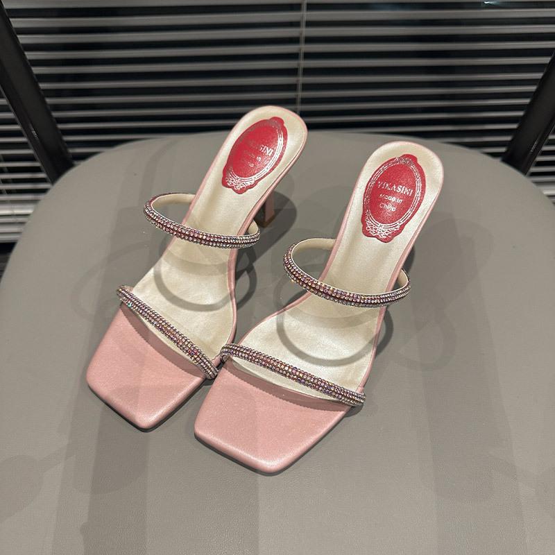 Новый прилавок крутых шлепанцев для верхней одежды на высоком каблуке с открытым носком и стразами от обувной фабрики Xinhao выглядит просто и свежо 39 розовый
Новый прилавок крутых шлепанцев для верхней одежды на высоком каблуке с открытым носком и стразами от обувной фабрики Xinhao выглядит просто и свежо 39 розовый