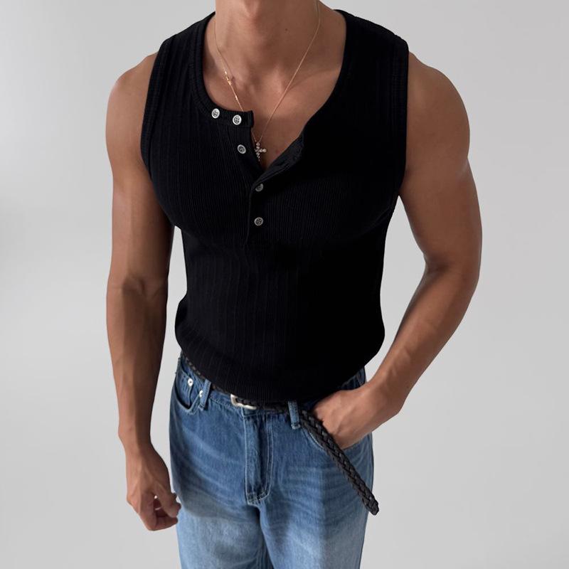 Чоловічий повсякденний однотонний безрукавний топ-henley з рубчастої тканини XXL чорний
Чоловічий повсякденний однотонний безрукавний топ-henley з рубчастої тканини XXL чорний