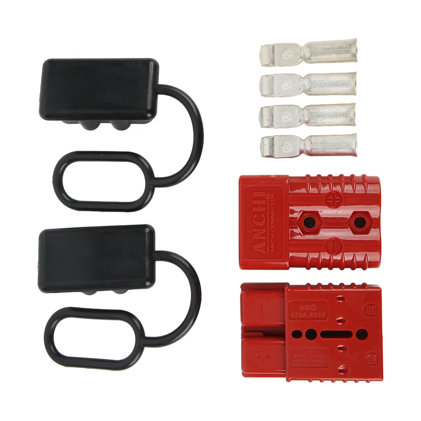 175A 10AWG Battery Power Connector Quick Connect Disconnect Plug with Dust Cover for Winch Trailer
175A 10AWG Battery Power Connector Quick Connect Disconnect Plug with Dust Cover for Winch Trailer