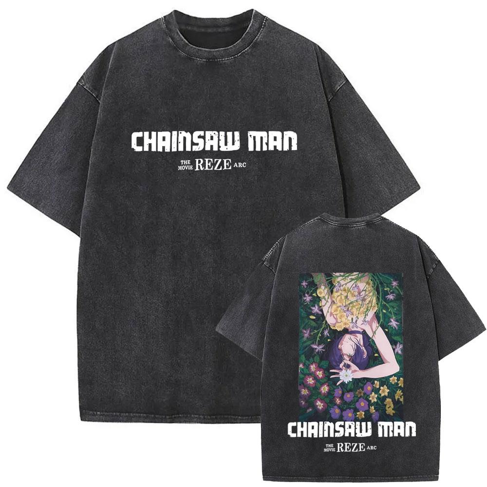 Japanese Anime Chainsaw Man Washed Vintage Print Tshirt Cartoon Reze Graphic T Shirt Men Women Manga Casual Oversized T Shirts S
Japanese Anime Chainsaw Man Washed Vintage Print Tshirt Cartoon Reze Graphic T Shirt Men Women Manga Casual Oversized T Shirts S