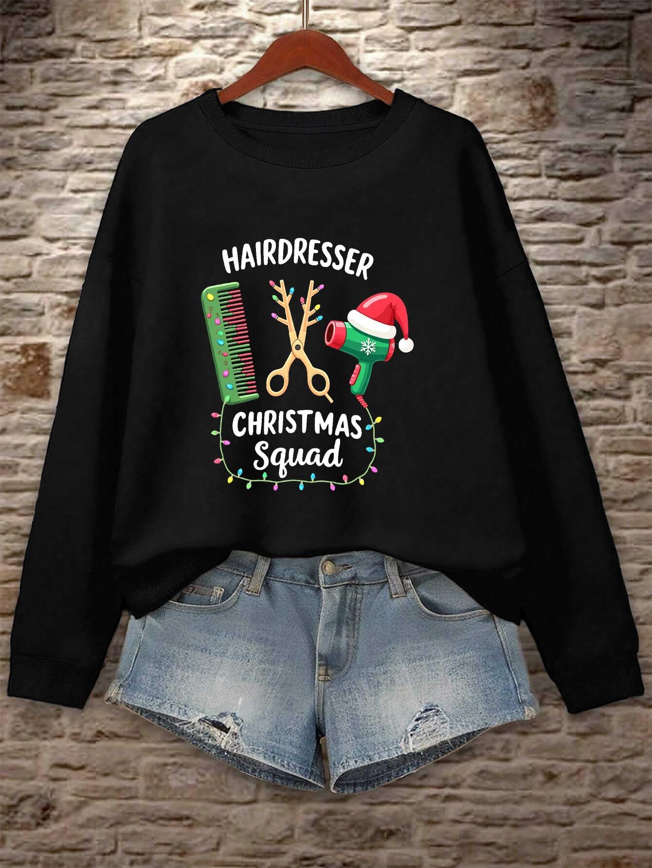 Парикмахер Рождественский Отряд Инструменты женские толстовки XXL чёрный
Парикмахер Рождественский Отряд Инструменты женские толстовки XXL чёрный