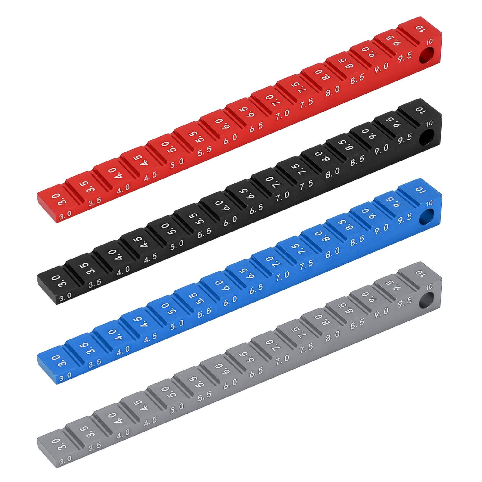 Chassis Ride Height Gauge Aluminum Alloy 3‑10mm Rc Car Droop Gauge Accessories for 1/10 RC Drift Car Black
Chassis Ride Height Gauge Aluminum Alloy 3‑10mm Rc Car Droop Gauge Accessories for 1/10 RC Drift Car Black