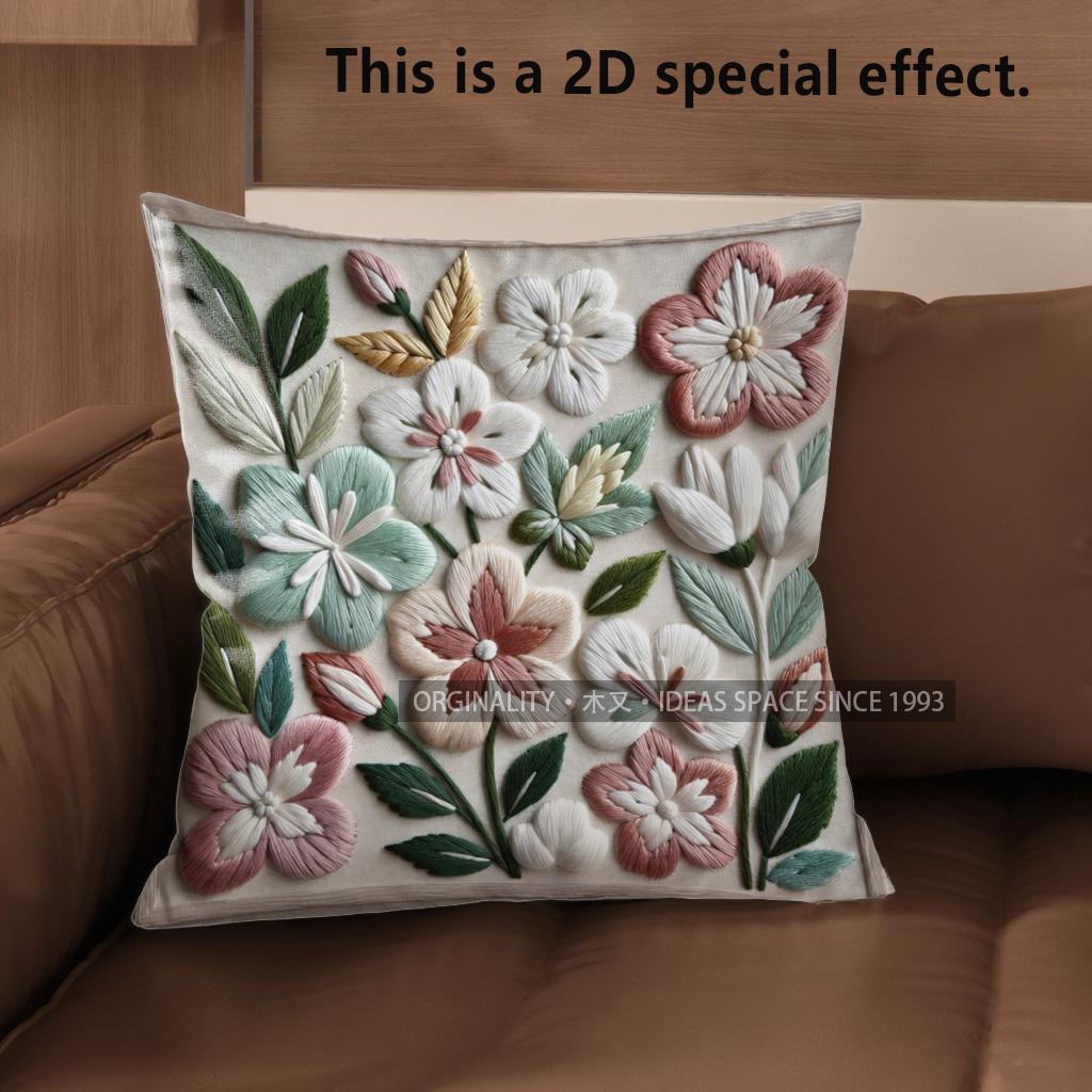 2D Floral Embroidered Pattern Decorative Pillow Covers Pattern Cushion Cover Suitable For Sofa Bedroom Car Pillow Cover 40x40cm
2D Floral Embroidered Pattern Decorative Pillow Covers Pattern Cushion Cover Suitable For Sofa Bedroom Car Pillow Cover 40x40cm