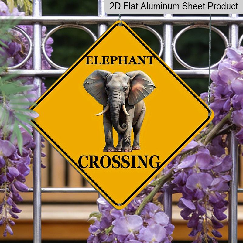 2D Flat - 1pc of A Retro Elephant Crossing Metal Sign - A Rustic Tin Wall Decoration Featuring A Humorous Wildlife Caution Design, Suitable for Both 20*20cm
2D Flat - 1pc of A Retro Elephant Crossing Metal Sign - A Rustic Tin Wall Decoration Featuring A Humorous Wildlife Caution Design, Suitable for Both 20*20cm
