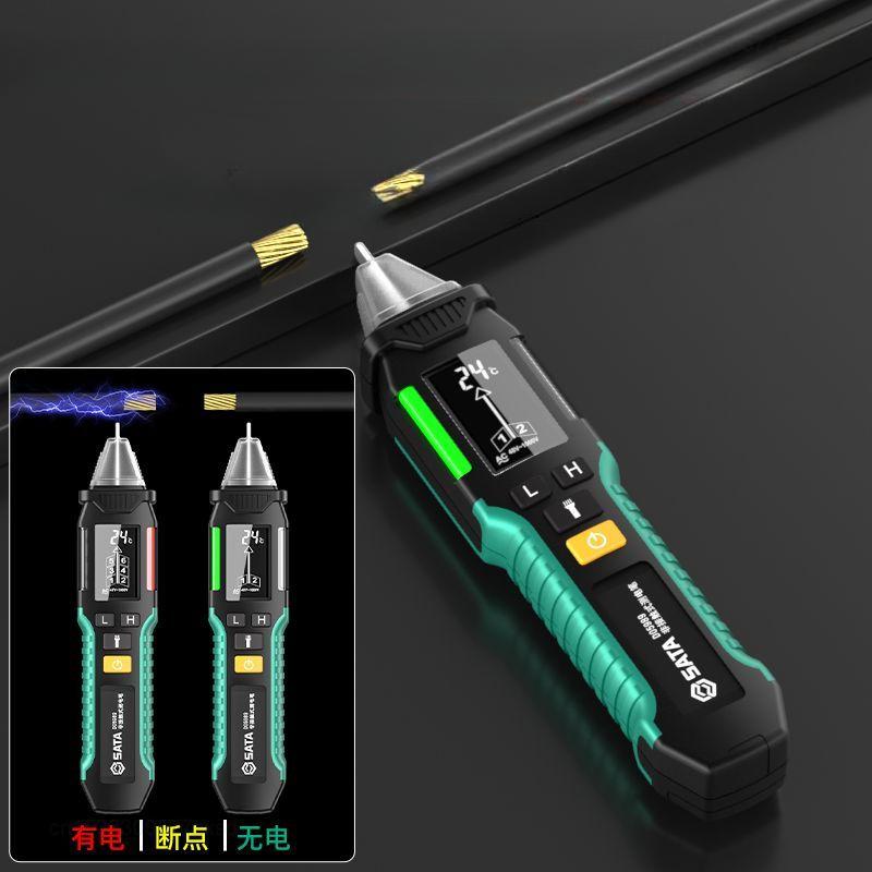 SATA Smart Electric Indicator Pen Non-Contract Cordless Induction Voltage Tester Sound & Light Alarm Electricity Measuring Pen
SATA Smart Electric Indicator Pen Non-Contract Cordless Induction Voltage Tester Sound & Light Alarm Electricity Measuring Pen