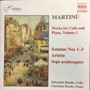 CD B. MARTINU - Martinu:Wrks Fr Cello & Piano1 8554502 Naxos 1999 Europe Classical Used
CD B. MARTINU - Martinu:Wrks Fr Cello & Piano1 8554502 Naxos 1999 Europe Classical Used