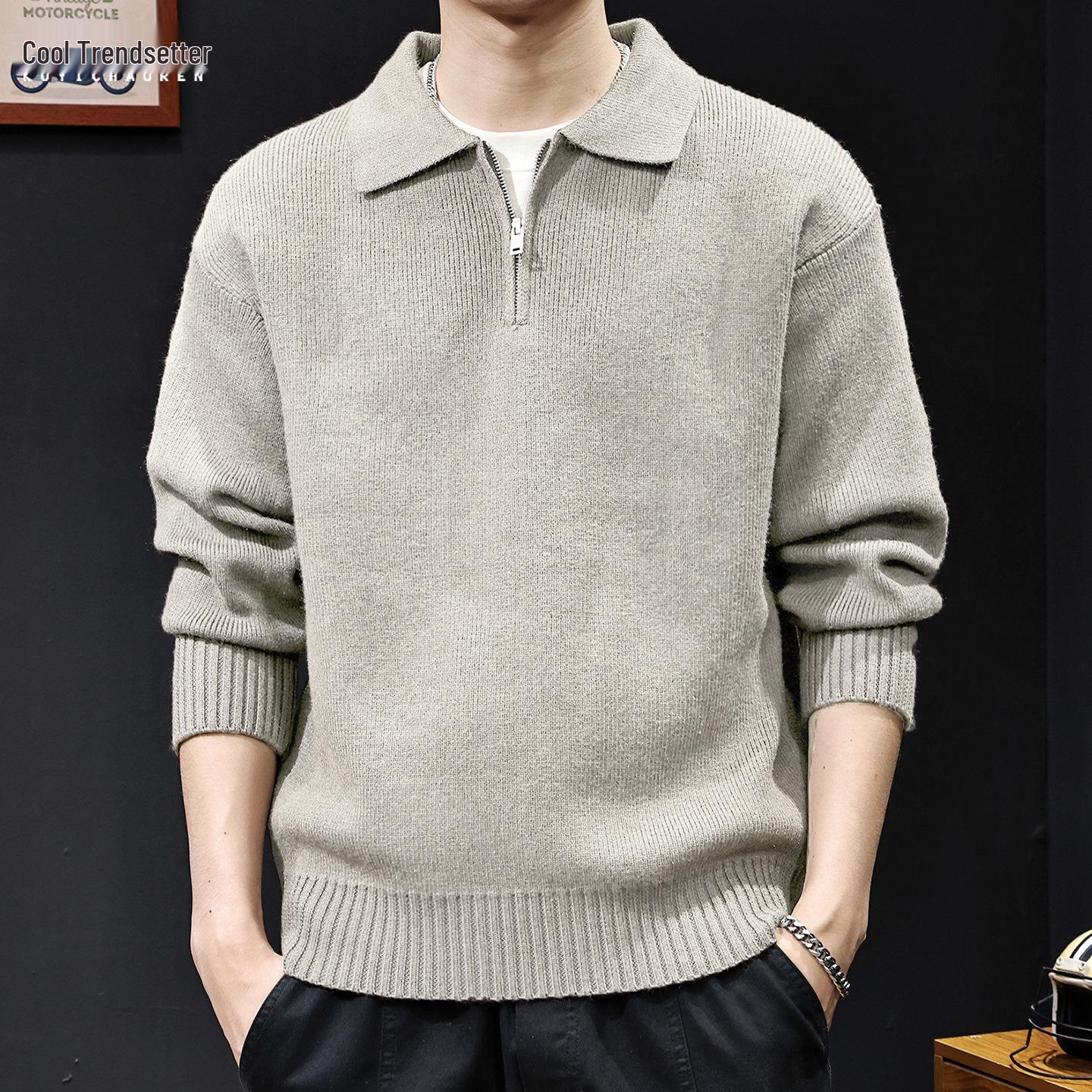 2025 Men s Half-Zip Polo Sweater: Autumn/Winter Knitwear, Trendy, Versatile & High-End Casual 3XL suitable for 190-220 lbs світло-сірий колір
2025 Men s Half-Zip Polo Sweater: Autumn/Winter Knitwear, Trendy, Versatile & High-End Casual 3XL suitable for 190-220 lbs світло-сірий колір
