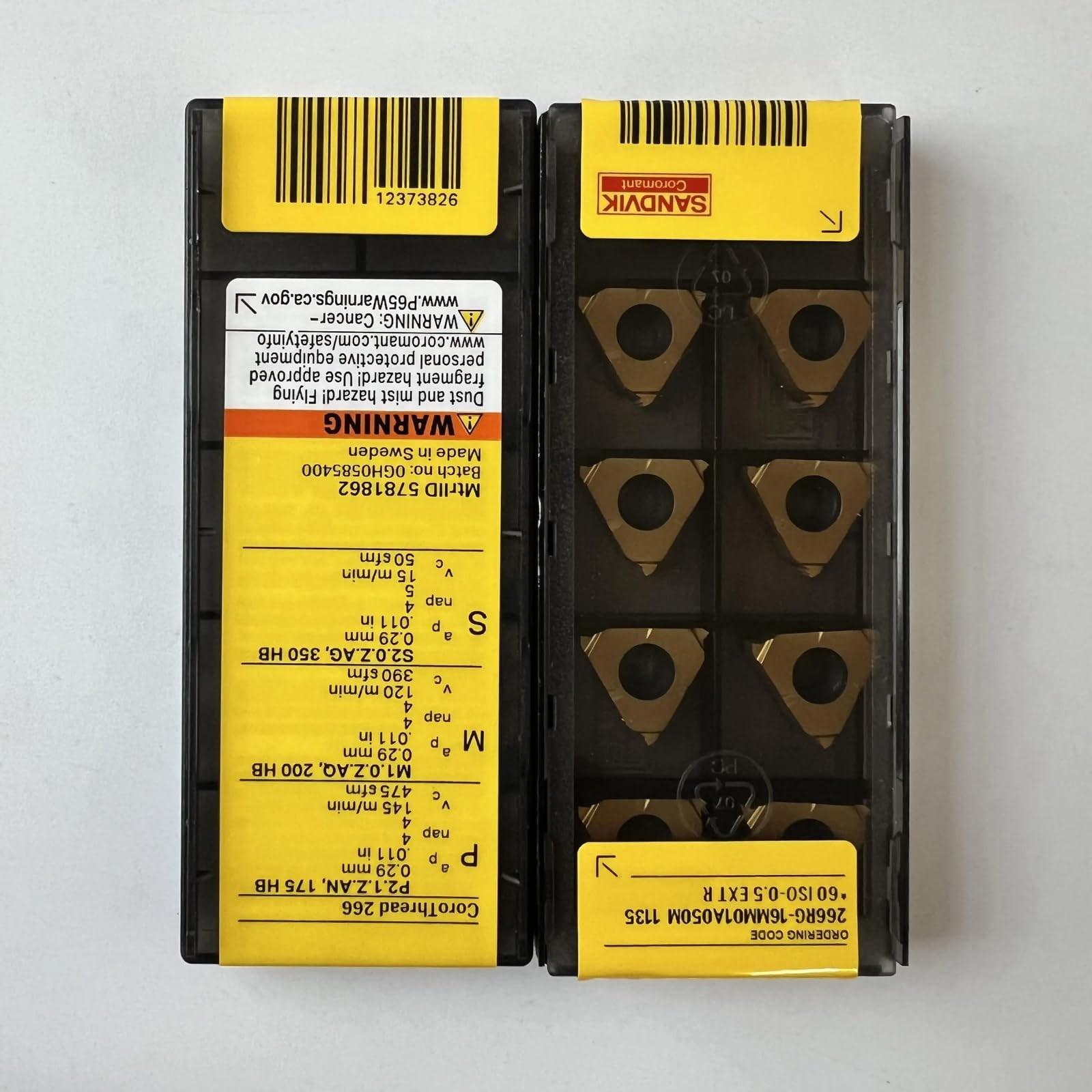 Original Sandvik / 266RG-16MM01A050M 1135 / CNC lathe carbide blade 10 Pcs
Original Sandvik / 266RG-16MM01A050M 1135 / CNC lathe carbide blade 10 Pcs