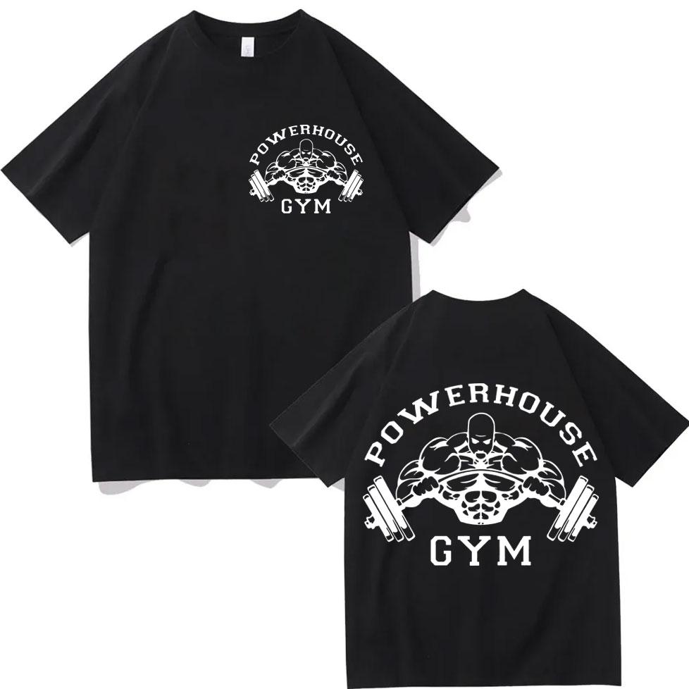 Powerhouse Gym Double Sided Graphic T Shirts Fashion Casual Loose Short Sleeve Tshirt Men Women High Quality Cotton Tshirts 4XL
Powerhouse Gym Double Sided Graphic T Shirts Fashion Casual Loose Short Sleeve Tshirt Men Women High Quality Cotton Tshirts 4XL