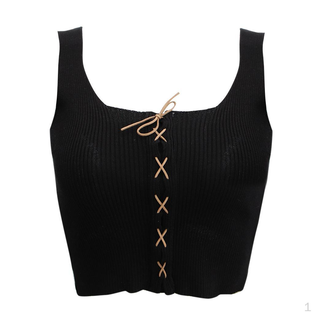 women Knitted Tank Tops Sleeveless Camis Outfit Clothes Black XL
women Knitted Tank Tops Sleeveless Camis Outfit Clothes Black XL