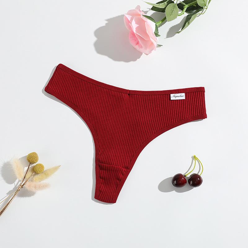 Ladies Spring and Summer New Style Comfortable Belted Thread Cotton Low Waist Breathable Thong Underwear S purplish червоний колір
Ladies Spring and Summer New Style Comfortable Belted Thread Cotton Low Waist Breathable Thong Underwear S purplish червоний колір