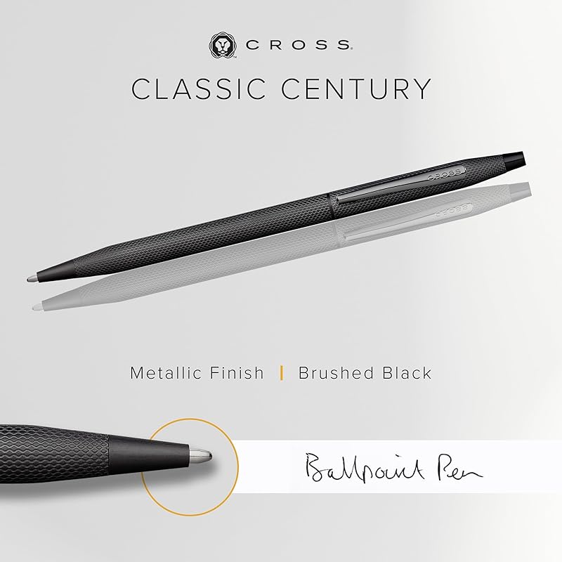 Cross Classic Century Refillable Ballpoint Pen Presented in a Luxury Gift Box - Medium Point, Black Ink, Brushed Black 1 Count (Pack of 1) чёрный
Cross Classic Century Refillable Ballpoint Pen Presented in a Luxury Gift Box - Medium Point, Black Ink, Brushed Black 1 Count (Pack of 1) чёрный