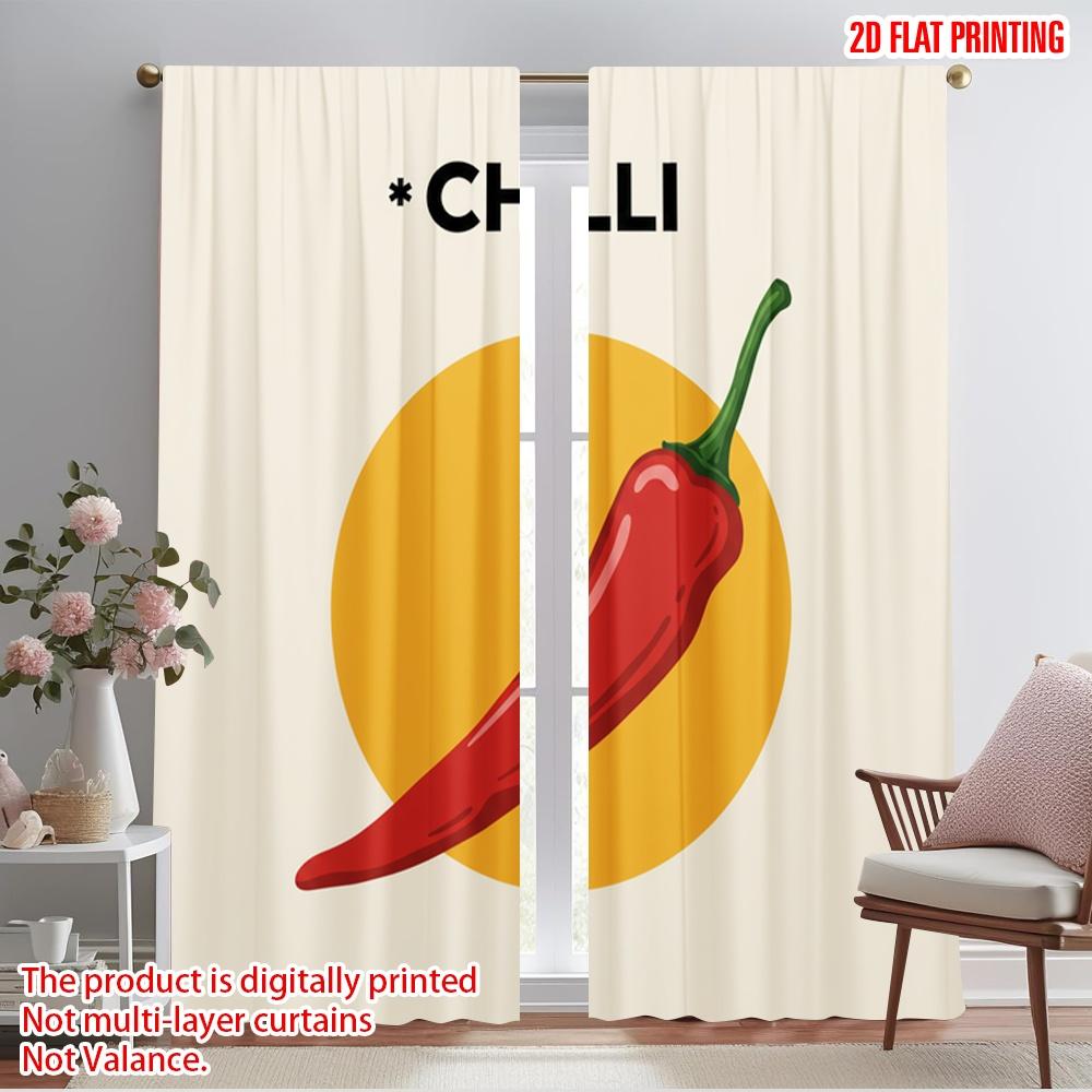 2pcs 2D flat printing Drapes Red Chilli Sun Fabric Without Electricity All Season Party & Holiday Decor Use for gold wall decor 52.50×116.00 CM 2pcs
2pcs 2D flat printing Drapes Red Chilli Sun Fabric Without Electricity All Season Party & Holiday Decor Use for gold wall decor 52.50×116.00 CM 2pcs