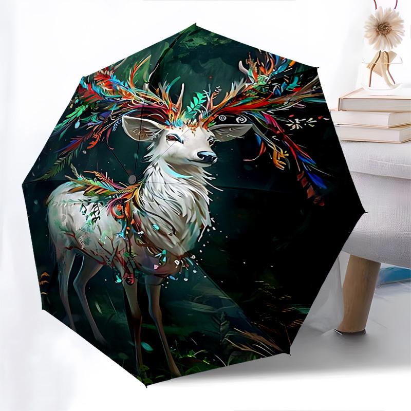 1pc Colorful Feathered Deer Automatic Folding Umbrella, Portable 3-Fold Design with 8-Bone Iron Frame, Outdoor, Gift for Fans, Travelers, Daily Use.B0
1pc Colorful Feathered Deer Automatic Folding Umbrella, Portable 3-Fold Design with 8-Bone Iron Frame, Outdoor, Gift for Fans, Travelers, Daily Use.B0