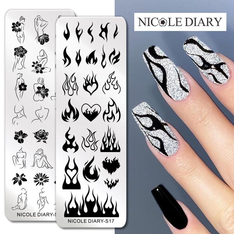 NICOLE DIARY Fire пластины для штамповки ногтей цветы листья геометрические линии шаблоны для французских штампов листья трафарет для печати
NICOLE DIARY Fire пластины для штамповки ногтей цветы листья геометрические линии шаблоны для французских штампов листья трафарет для печати