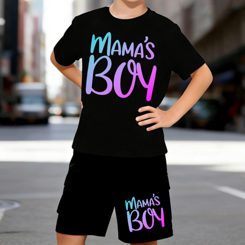Boys 2 Piece Mama s Boy Print Outfit, Short Sleeve T-Shirt and Shorts Set for Kids Age 5-14, White Sporty Casual Summer Clothes 5-6 Years чёрный
Boys 2 Piece Mama s Boy Print Outfit, Short Sleeve T-Shirt and Shorts Set for Kids Age 5-14, White Sporty Casual Summer Clothes 5-6 Years чёрный