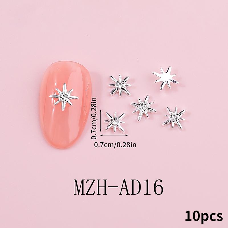 10Pcs 3D Metal Hollow Pentagram Stars Crystal Nail Charms Five-Pointed Star Rhinestones Nails Art Decorations Jewelry Manicure MZH-AD16
10Pcs 3D Metal Hollow Pentagram Stars Crystal Nail Charms Five-Pointed Star Rhinestones Nails Art Decorations Jewelry Manicure MZH-AD16