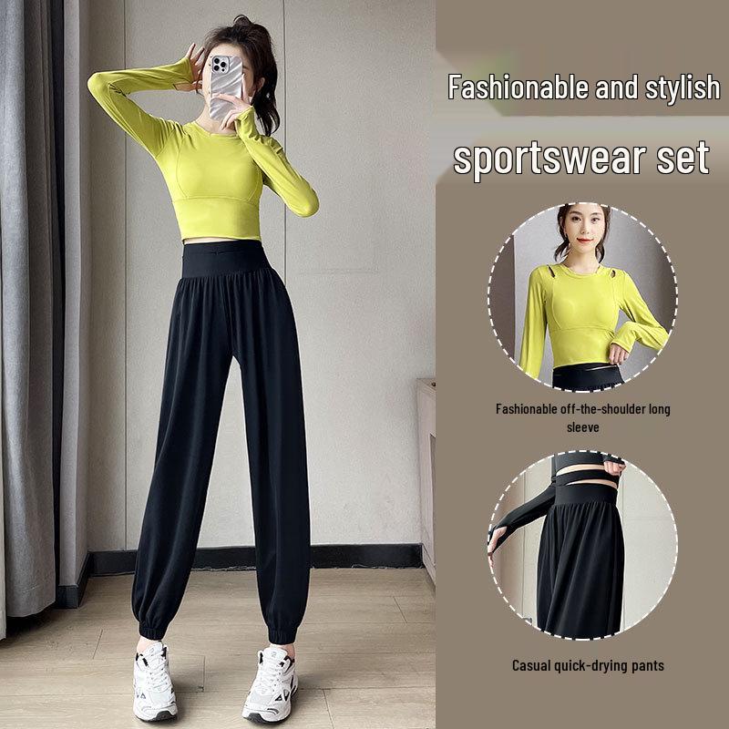 Women’s Summer Fitness Set: Hollow-Out Long Sleeve Top & Quick-Dry Pants for Yoga & Running Size XL
Women’s Summer Fitness Set: Hollow-Out Long Sleeve Top & Quick-Dry Pants for Yoga & Running Size XL