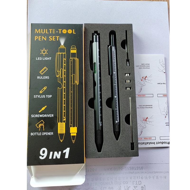 9-in-1 LED Light Pen & Bottle Opener Multi-tool with 6-in-1 Ballpoint Pen, Gift Boxed Bullet Type 1.0
9-in-1 LED Light Pen & Bottle Opener Multi-tool with 6-in-1 Ballpoint Pen, Gift Boxed Bullet Type 1.0