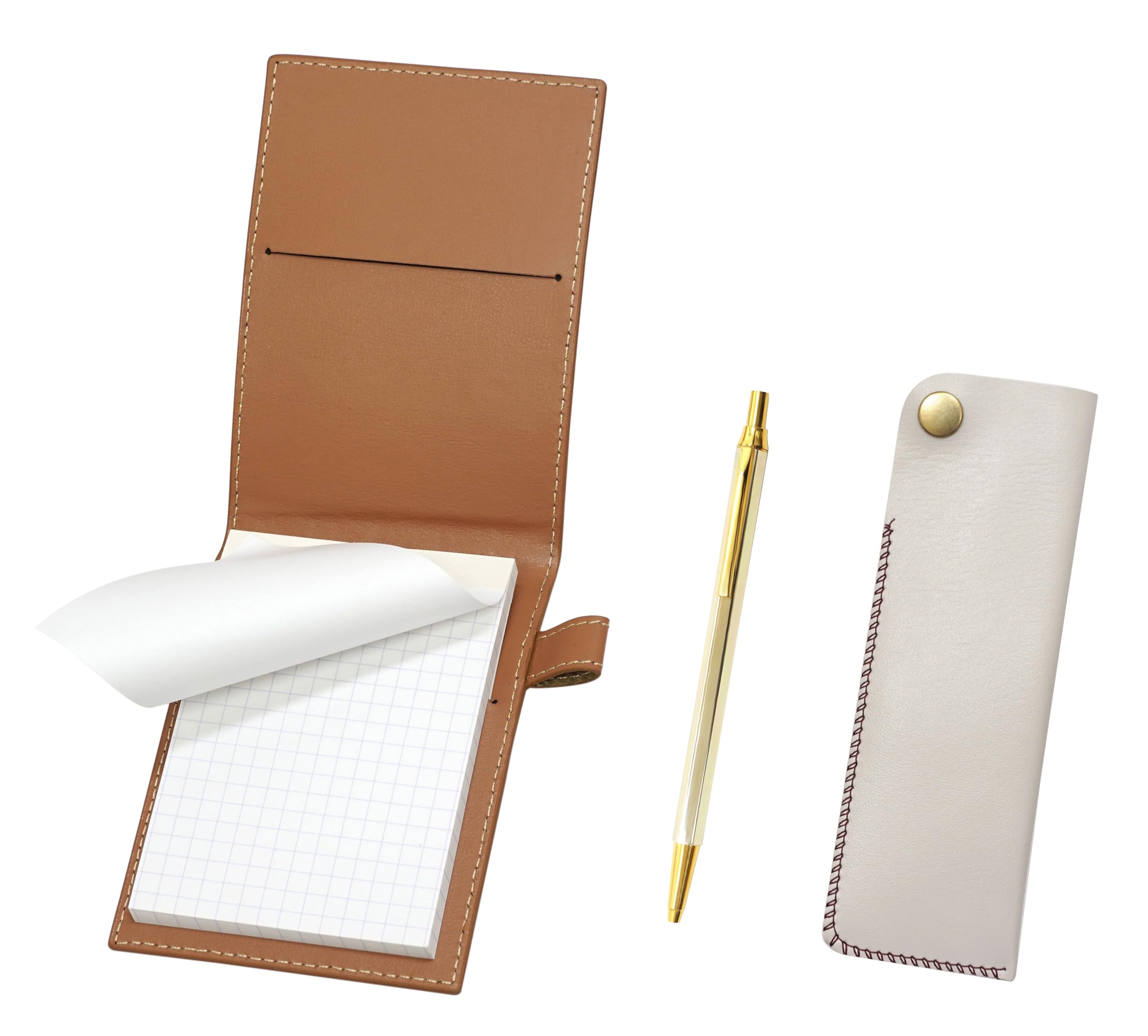 Мини-обложка для блокнота из переработанной коровьей кожи цвета мокко с белым пеналом и набором шестигранных металлических шариковых ручек Z66 золотого цвета с кнопочным механизмом (LS022PM-NK01W-Z66KB) золотой
Мини-обложка для блокнота из переработанной коровьей кожи цвета мокко с белым пеналом и набором шестигранных металлических шариковых ручек Z66 золотого цвета с кнопочным механизмом (LS022PM-NK01W-Z66KB) золотой