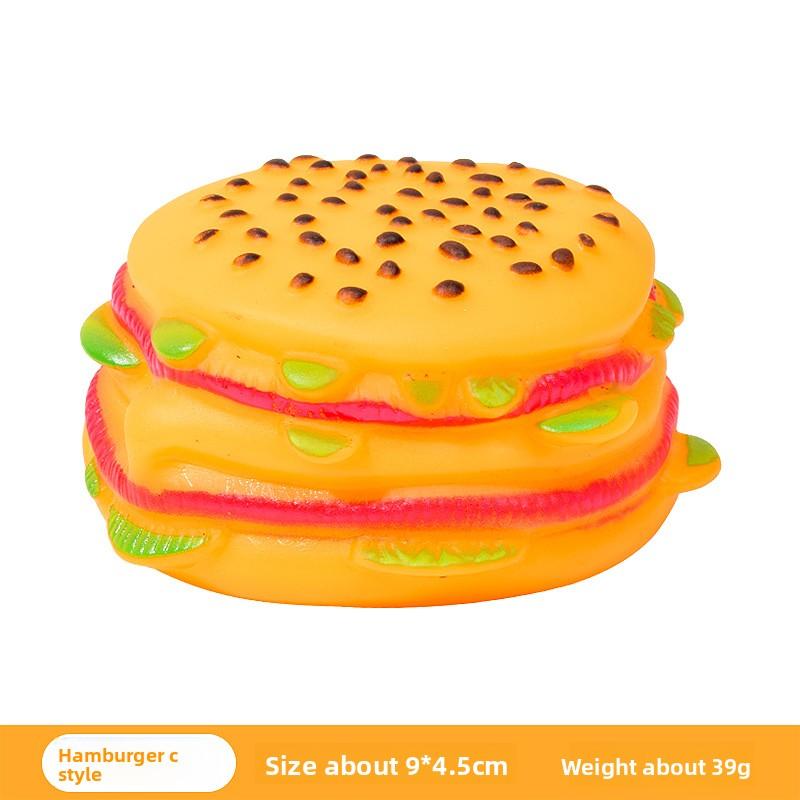 Rubber-coated Sound-producing Toy Hamburger Dog Teething and Cleaning Sound Hamburger Bag Pet Toy Green Slice Burger
Rubber-coated Sound-producing Toy Hamburger Dog Teething and Cleaning Sound Hamburger Bag Pet Toy Green Slice Burger