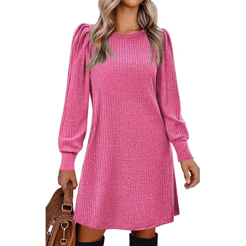 Spring Autumn Solid Puff Sleeve O-neck Casual Loose Mini Dress for Women Fashion Elegant Elastic Dresses Office Lady Dress Woman XXL
Spring Autumn Solid Puff Sleeve O-neck Casual Loose Mini Dress for Women Fashion Elegant Elastic Dresses Office Lady Dress Woman XXL