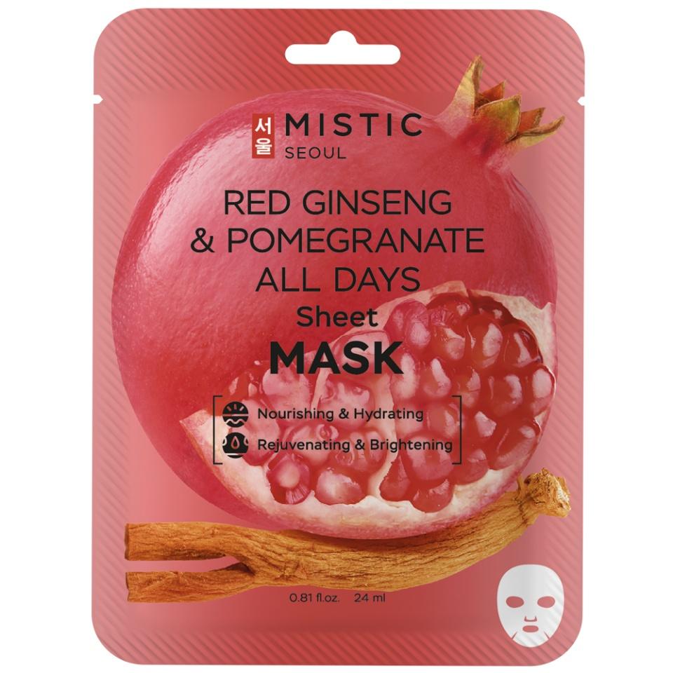 MISTIC RED GINSENG & POMEGRANATE ALL DAYS Sheet MASK Тканевая маска для лица с экстрактами красного женьшеня и граната 24мл
MISTIC RED GINSENG & POMEGRANATE ALL DAYS Sheet MASK Тканевая маска для лица с экстрактами красного женьшеня и граната 24мл